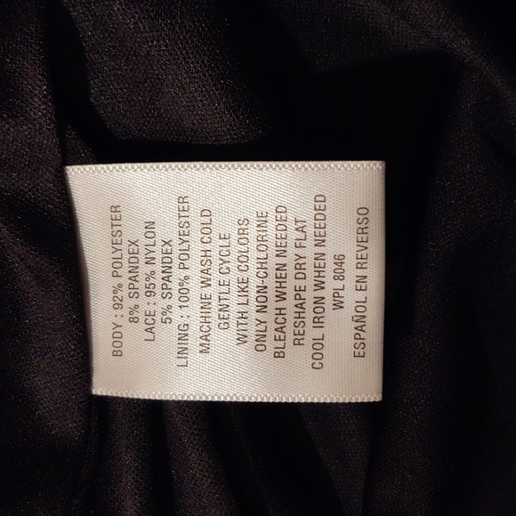 Thalia Sodi Dress Floral Scuba Sheath Black Lace Long Sleeves & Hem Size XL - Picture 12 of 14